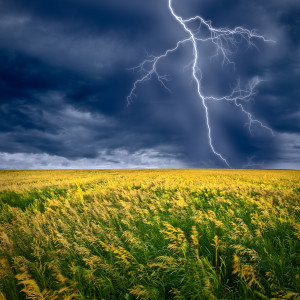 lightning flashes